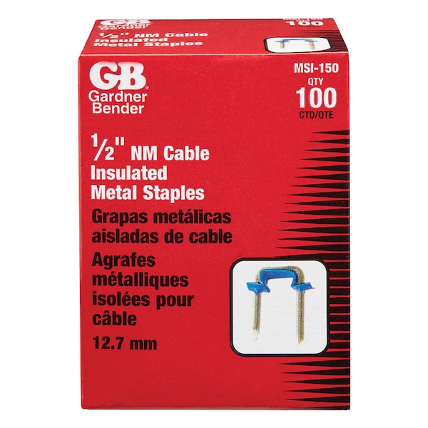 Gb Gardner Bender 1/2 in. W Metal Insulated Cable Staple 100 pk MSI-150 - main